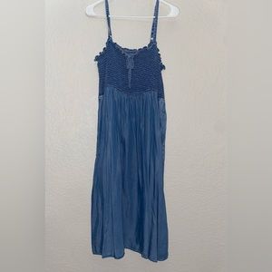 Dress, midi/maxi, strap, rushing, bow